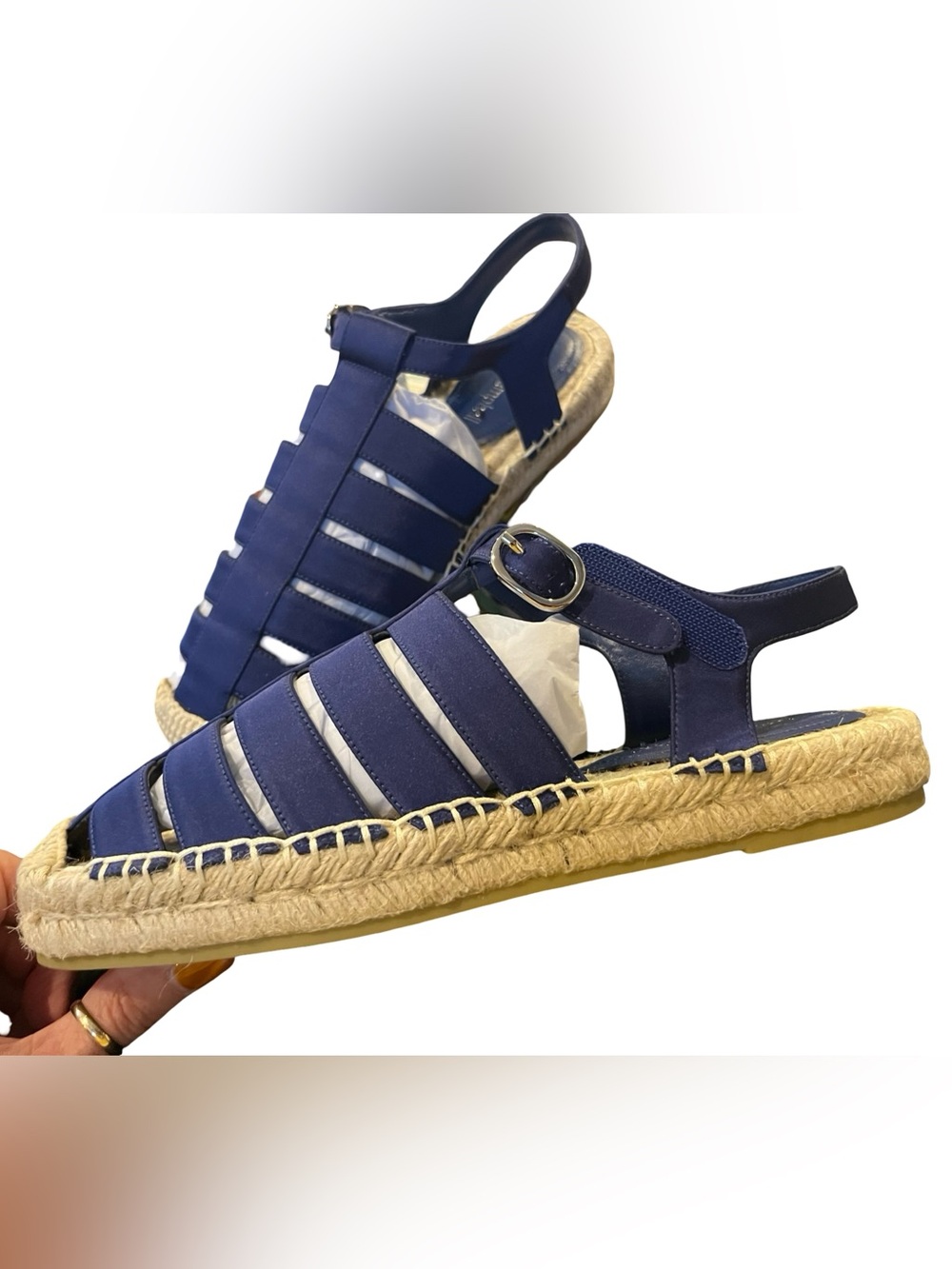New Jeffrey Campbell Espadrille Fisherman Sandal - Navy - Size 7.5